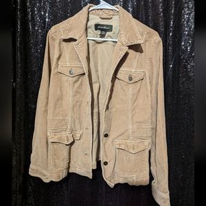 Eddie Bauer Corduroy Beige Jacket Sz L